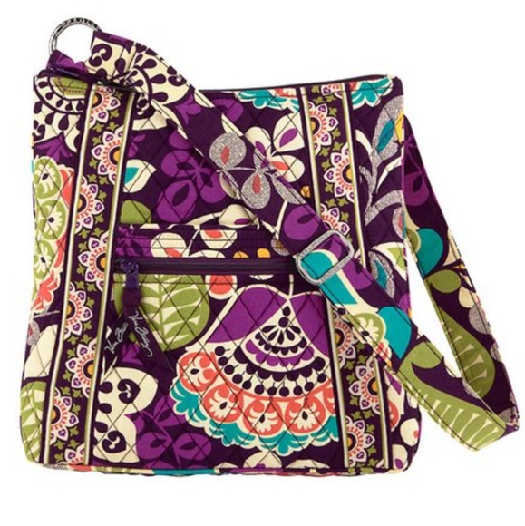 Vera Bradley Handbags - Vera Bradley plum crazy hipster crossbody